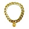 Dog Hollow Bell Pet Teddy Koji Fa Dou Bully Cat Gold Collar with Bell Plastic Big Gold Chain
