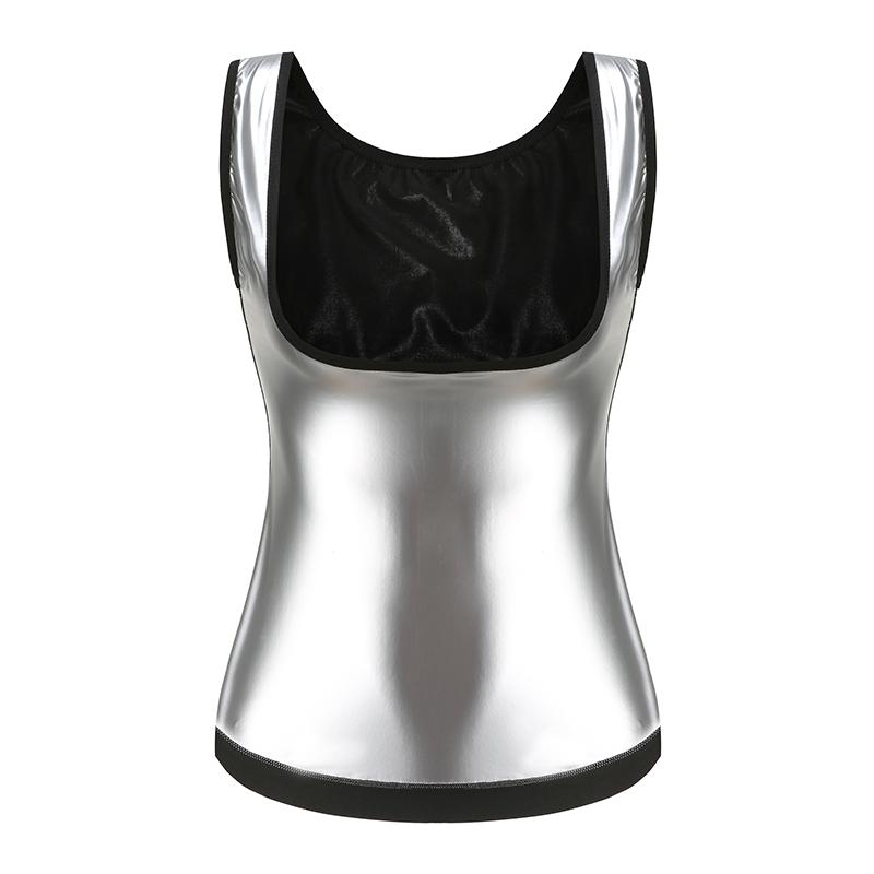Женская термофутболка с серебряным ионным покрытием, майка для сауны, утягивающий жилет для похудения