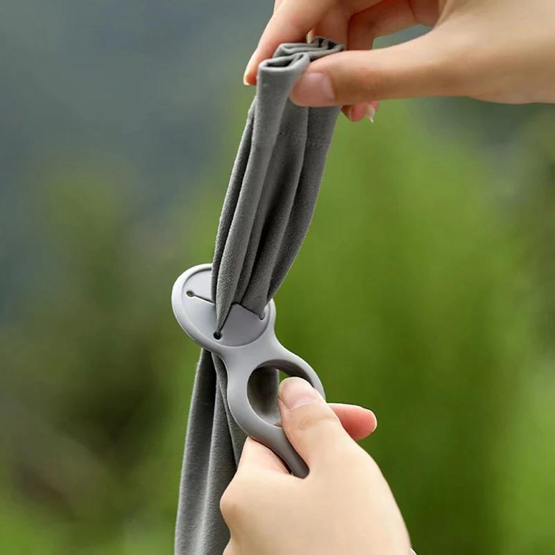 Silicone Sports Kettle Buckle Outdoor Carabiner Water Bottle Holder Towel Hook Clip Backpack Hanger Camping Hiking Cycling Tool 4