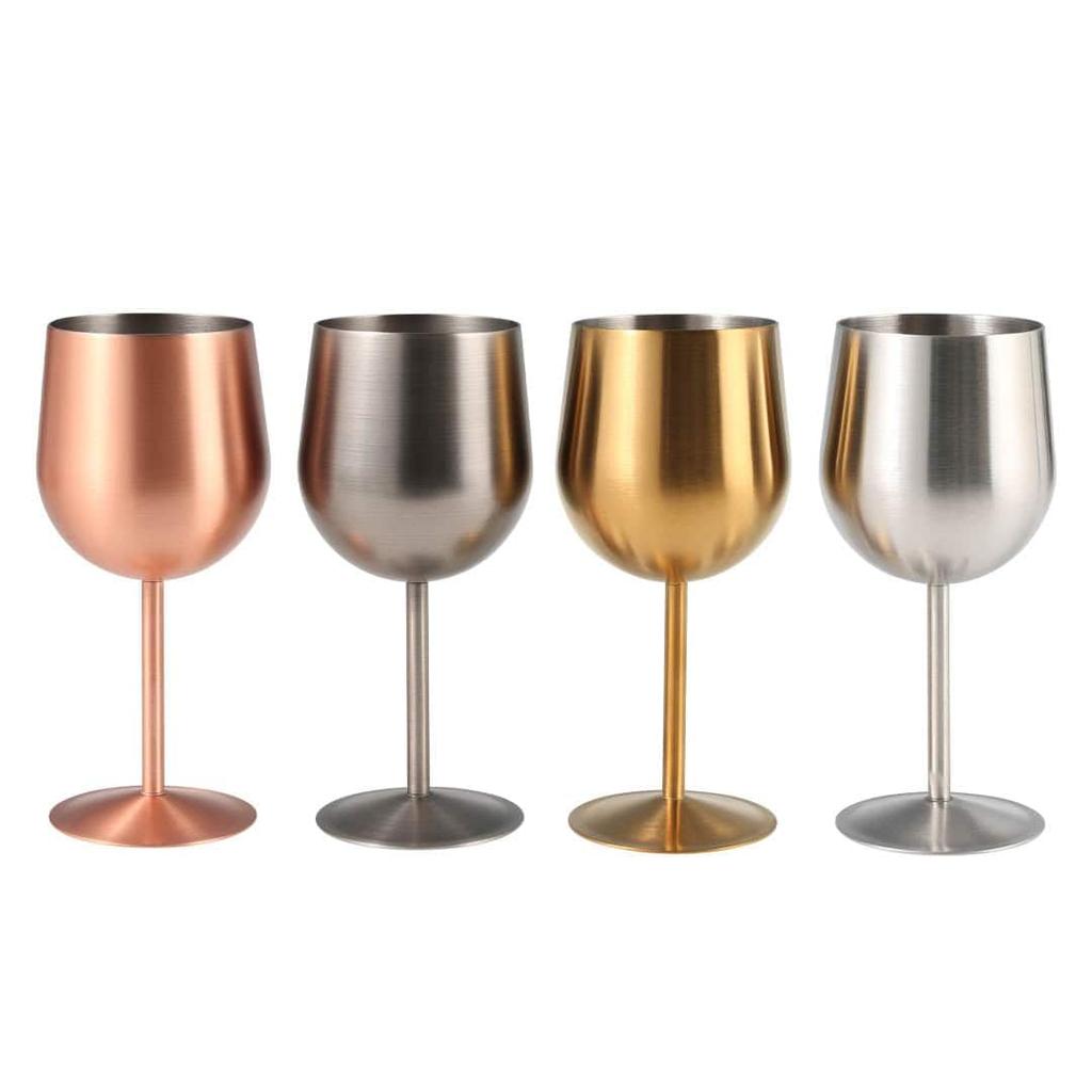 Dulton Wine Glass Stainless Steel Expressive Wine Glass That Is Not Bound by Time or Place Height 180mm 350ml 74mm Capacity M-0519ST