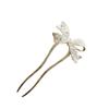 1PC New Butterfly Bow Golden Zircon U-shaped Hairpin for Women, Back of the Head, Dish Hairpin, Daily Modern Hair Accessories