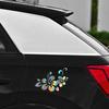 23.8x24.9CM Laser Vinyl Flower Pattern Car Motorcycle Body Bumper Hood Window Decal Scratch Sticker