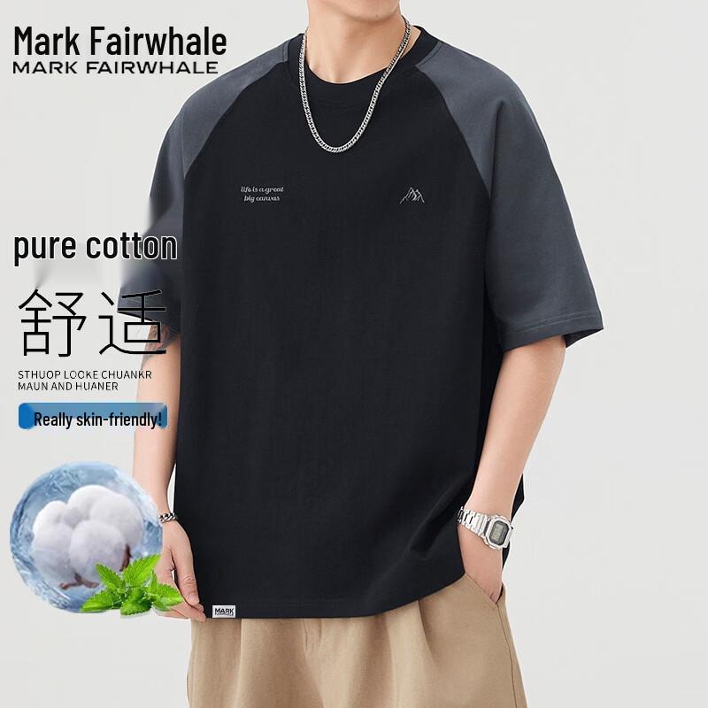 Mark Fairwhale Мужская свободная футболка с круглым вырезом и коротким рукавом