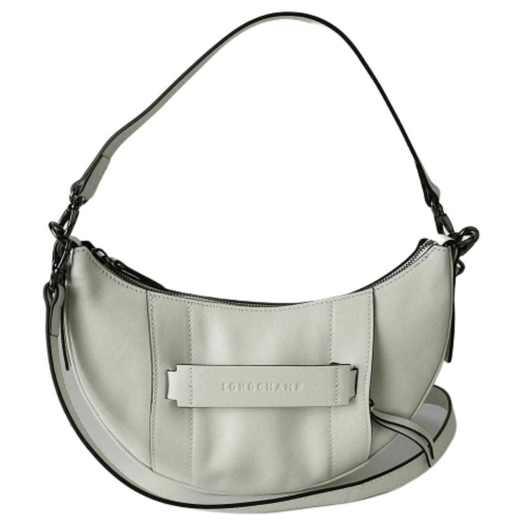 Longchamp Logo Leather Crossbody Bag Small Women Bags White 10292HCV607