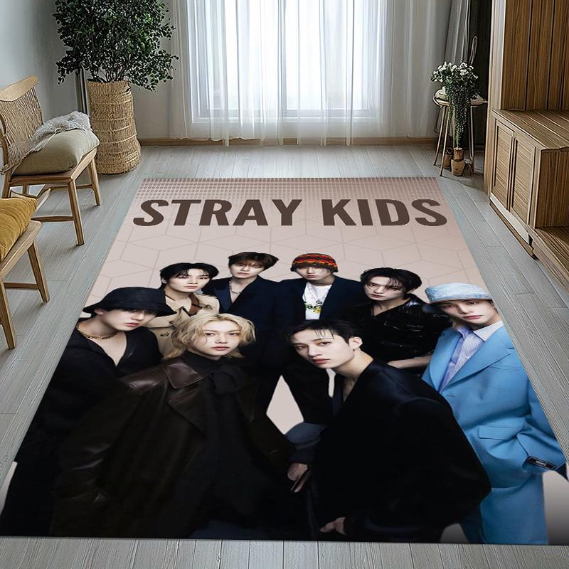 HD Stray Kids Kpop Звезда Гостиная Нескользящий Ковер Мягкий Ковер для Спальни Детской Игровой Комнаты Дивана, Домашний Декор Придверный Коврик Подарок