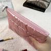 Portable Shiny Fluffy Makeup Bag Large Capacity Zipper Pouch Cosmetic Bag Quilted Puffer Toiletries Skincare Storage Bag Travel