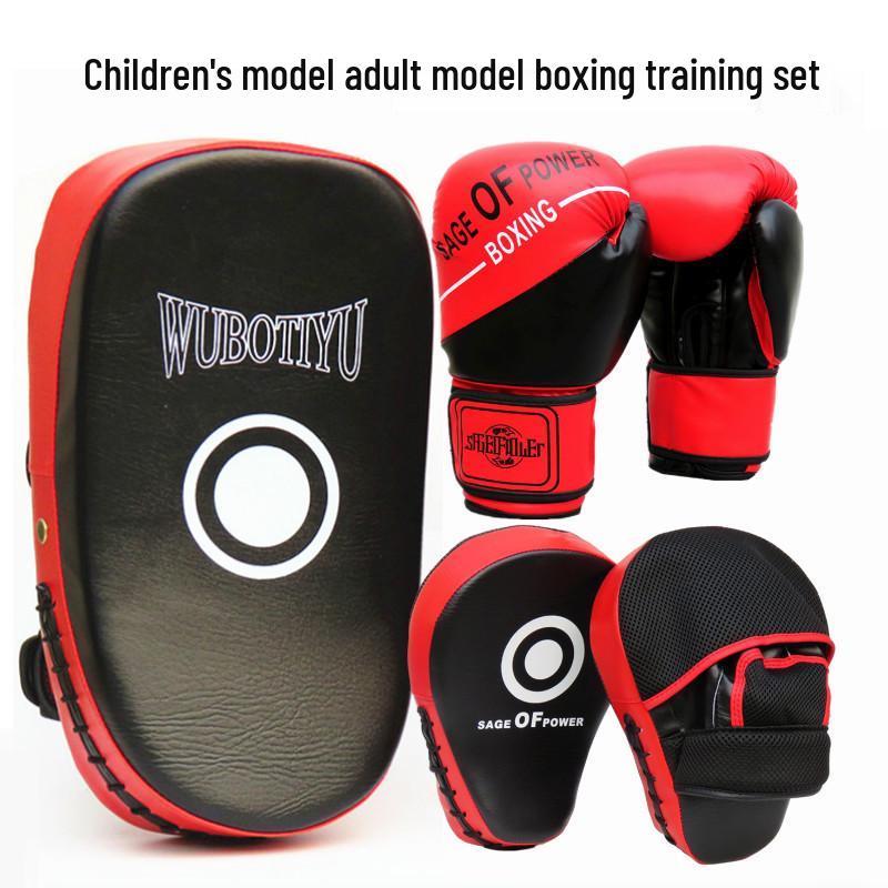 Unisex Training Boxing Set: Adult & Children's Gloves, Sanda Foot & Hand Targets