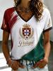 2026 Portugal Print Soccer Jersey Quick Dry Breathable V Neck Football T-shirt Family Matching Parent Kid Fashion fashion Sports