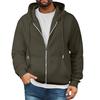 Mens Full Zip Hooded Drawstring Hoodies Pullover Sweatshirts Casual Long Sleeve Shirts