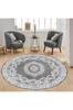 Моющийся круглый ковер с принтом RHM7326-HT1483