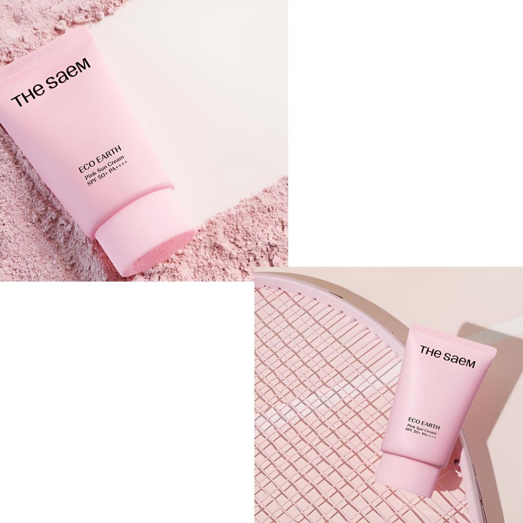 The Saem Эко Земля Розовый Солнцезащитный Крем SPF50+ PA++++ (50 г х 2)