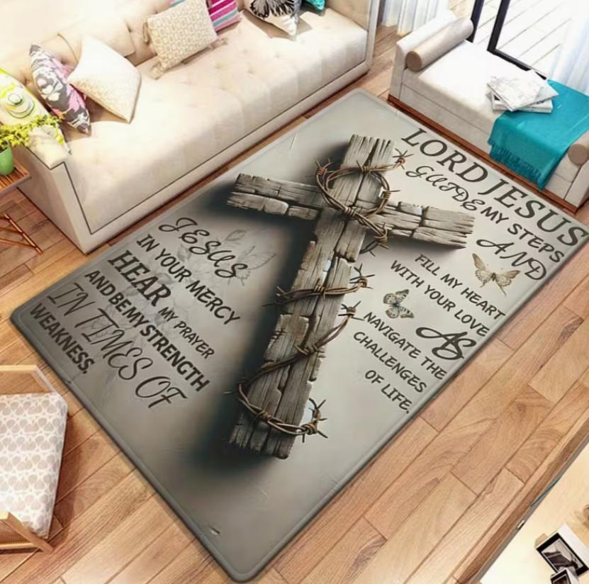 Religious Writings Kitchens Yoga Mats, Non-Slip Bathroom Mats Rugs for Bathrooms, Living Rooms, Entrances, Camping