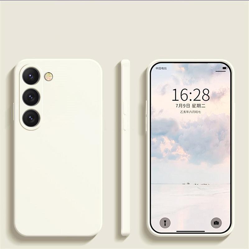 Чехол S23 S22 Ultra Plus, квадратный жидкий силиконовый чехол для телефона Samsung Galaxy S23 S22 Ultra Plus S23Plus S23Ultra, мягкая задняя крышка