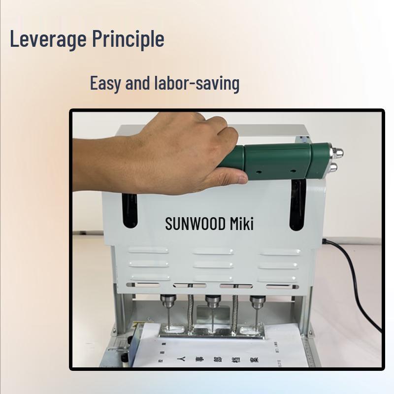 SUNWOOD Electric 3-Hole Punch Binding Machine