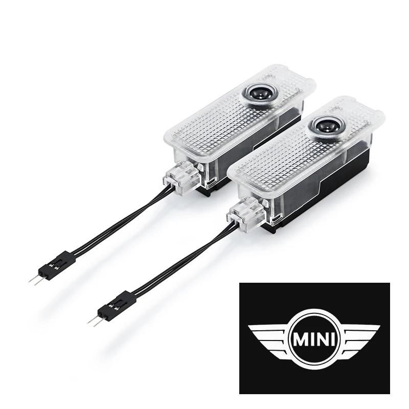 2Pcs MINI Emblem Car Door Welcome Light For Mini Cooper JCW Works Cabrio Aceman F54 F55 F56 F57 F60 R50 R52 R53 R55 Countryman vhdsg88