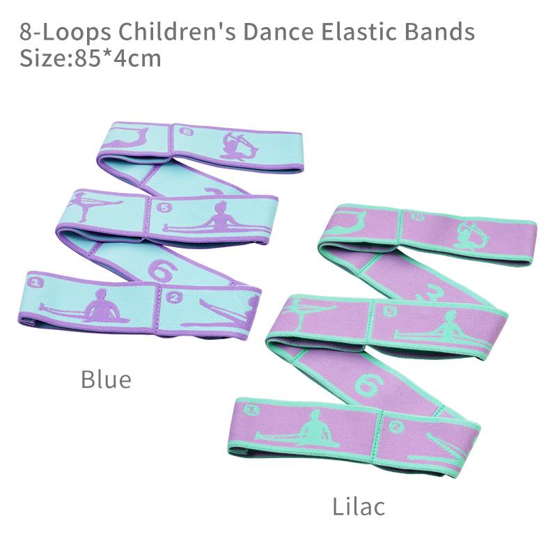 2 шт. Эластичный ремешок для детских танцев, эластичная лента для детей, ремешок для растяжки для гимнастики, эластичные ленты для балета с несколькими петлями