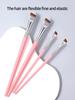4PCS Multi-functional Eyeliner Brush, Angled Eyebrow Brush, Eye Makeup Detail Brush, Under-eye Brush, Professional Makeup Brush
