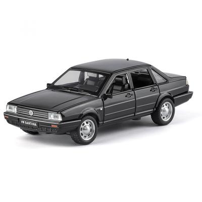 1/32 Volkswagen Santana Металлическая литая модель автомобиля Домашние модные игрушки Украшения Звук и свет Классическая коллекция интерьера Подарок