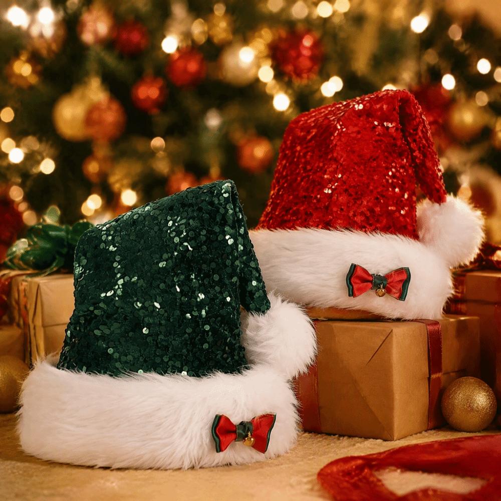 New Knitted Knitted Christmas Hat With Pom Pom Warm Pom Pom Knit Cap Soft Winter Beanie Hat Holiday Party Accessory