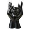 Abstract Face Design Pen Holder Creative Sculpture Large Capacity Desktop Organizer for Pens Erasers Crayons Markers Makeup Brush