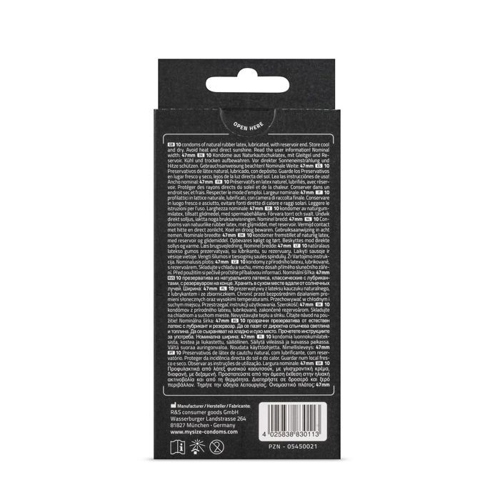 MY.SIZE PRO Préservatifs, Taille 47mm, Lot de 10 unités