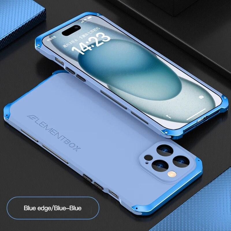 Броня Металлический Алюминий + ПК + Силиконовая Кнопка Сверхмощный Защитный Чехол Для Телефона Для IPhone 15 Pro Max 15 Plus 13 14 Противоударный Чехол