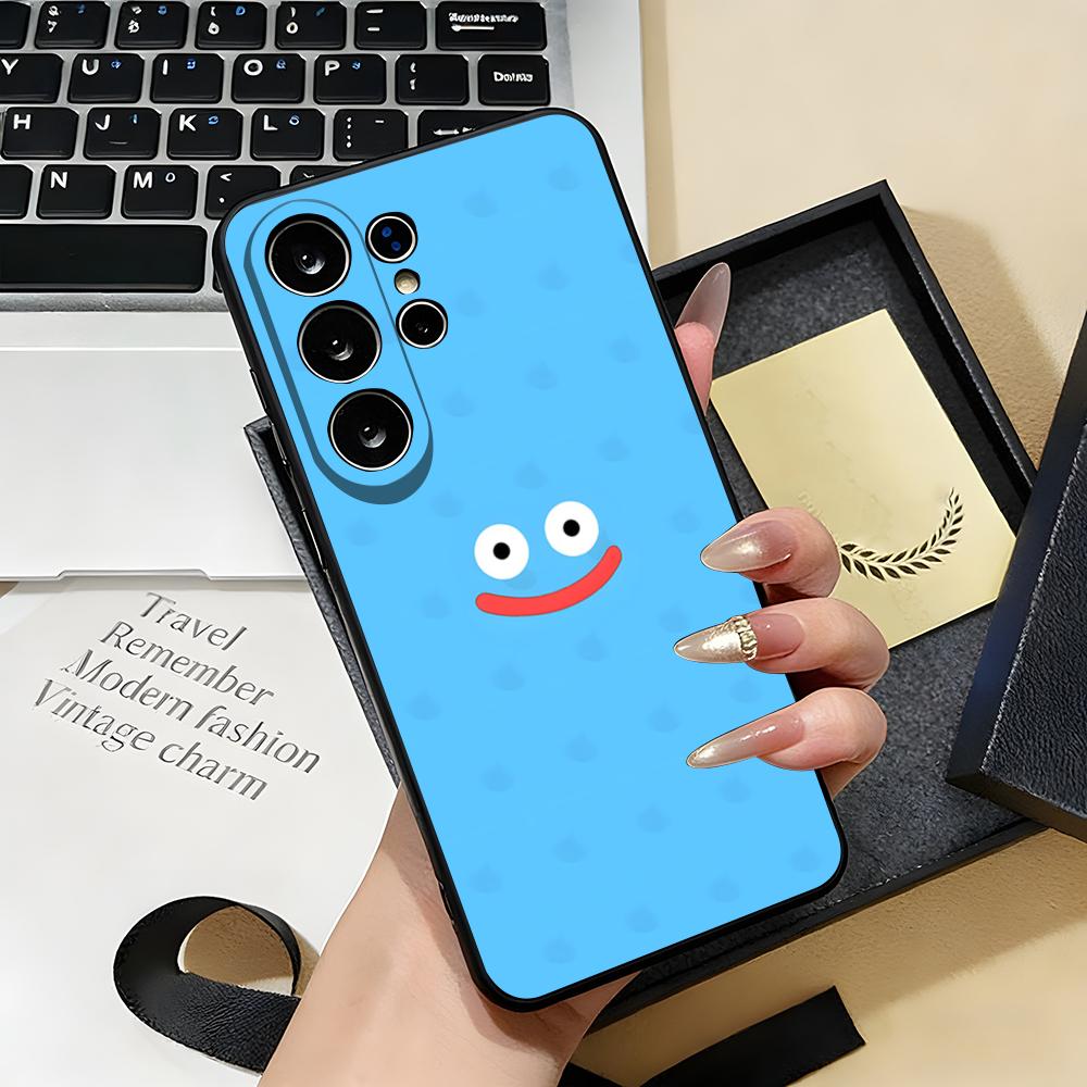 D-dragon Q-Quest Слайм Чехол для телефона Samsung S26 S25 S24 FE S23 S22 S21 Plus S20 Ultra Note20Ultra Черный Мягкий чехол