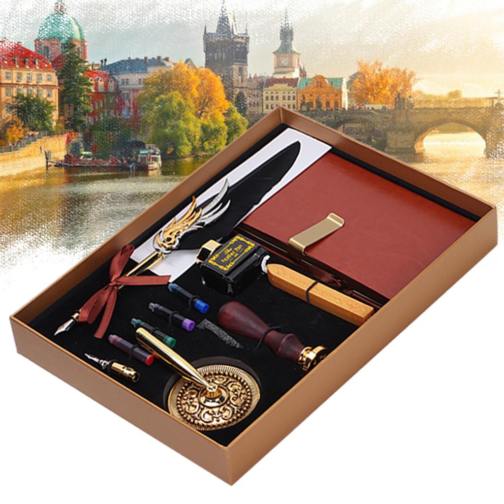 Набор перьевых ручек для каллиграфии Dip, подарочная коробка с чернилами, перьевая ручка и инструмент для нанесения лакового штампа