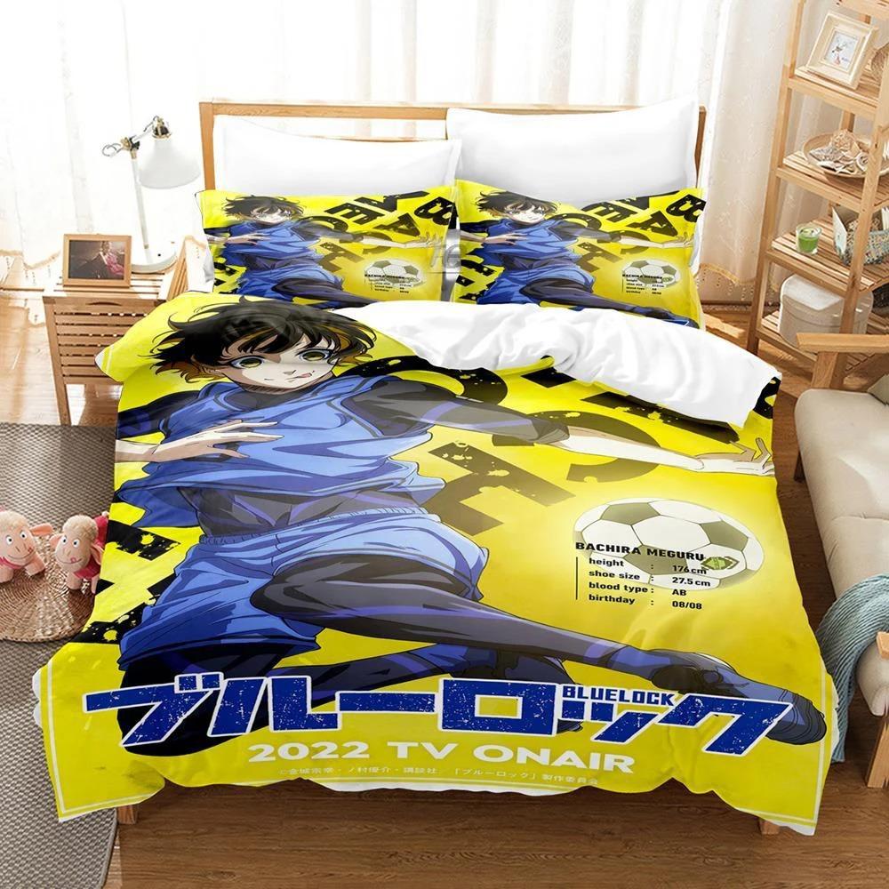 Bachira Blue Lock Bedding Collection Single Twin Full Queen King Size Aldult Boys Bedroom Duvet Covers 3D Anime With Bed Linen Collection