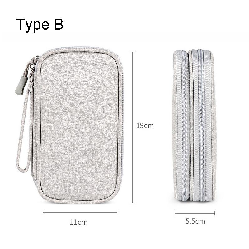 Gadget Cable Organizer Bag Digital USB Cable Storage Bag Portable Travel Organizer for Wire Earphone Power Bank Storage Bags