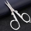 Folding Pocket Scissors Multifunctional Stainless Steel Folding Small Scissors Household Mini Thread Cutting Nail Tools Stainles