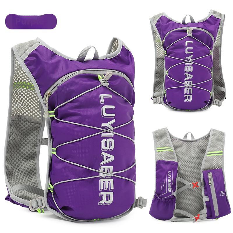Многофункциональный светоотражающий нейлоновый рюкзак для бега с флягой для воды для марафона и велоспорта