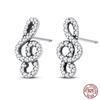 100% 925 Sterling Silver Rose Gold Heart Geometric Pave CZ Hoop Earrings for Women Wedding Engagement Birthday Jewelry Gift 2023