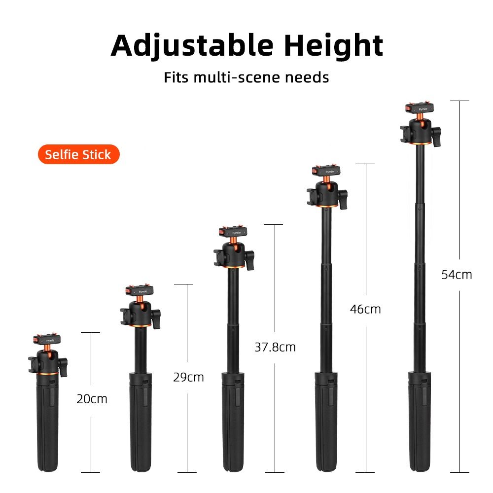 Cold Shoe Selfie Stick Tripod for Insta360 Ace/Ace Pro/2/X5/X4/X3 Action Camera Accessories