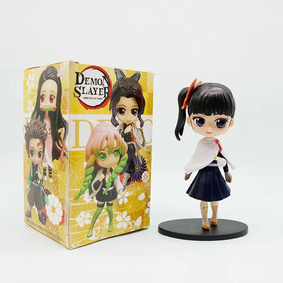 Demon Slayer 8Pcs/Set Q Version Figures Tanjiro Nezuko Rengoku Mitsuri PVC Collectible Model Toy Gift for Anime Fans