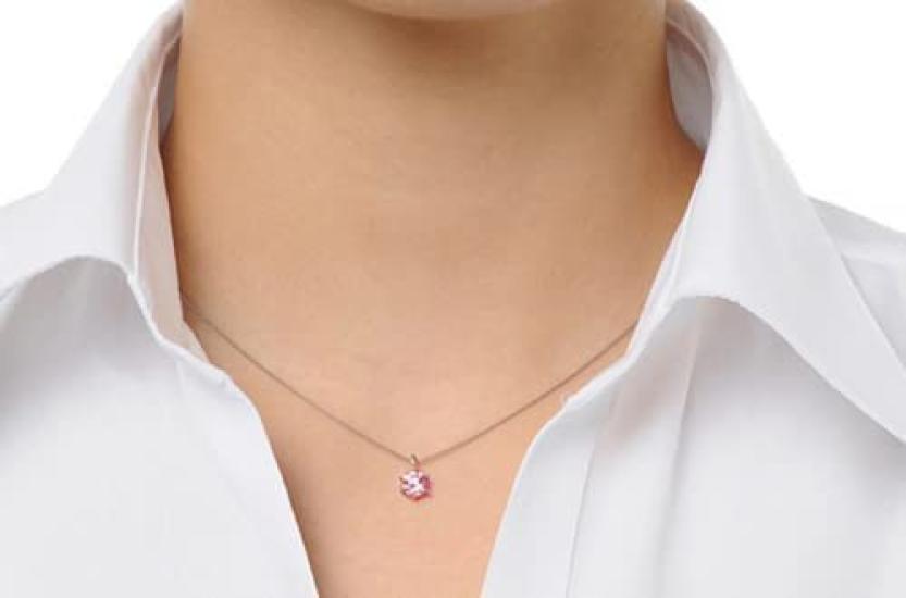 Коробка для вас и бриллиантовое ожерелье из платины высокого класса с подвеской SI класса хорошей огранки, бесцветный прозрачный, сертификат подлинности в комплекте [Jewelry Me]