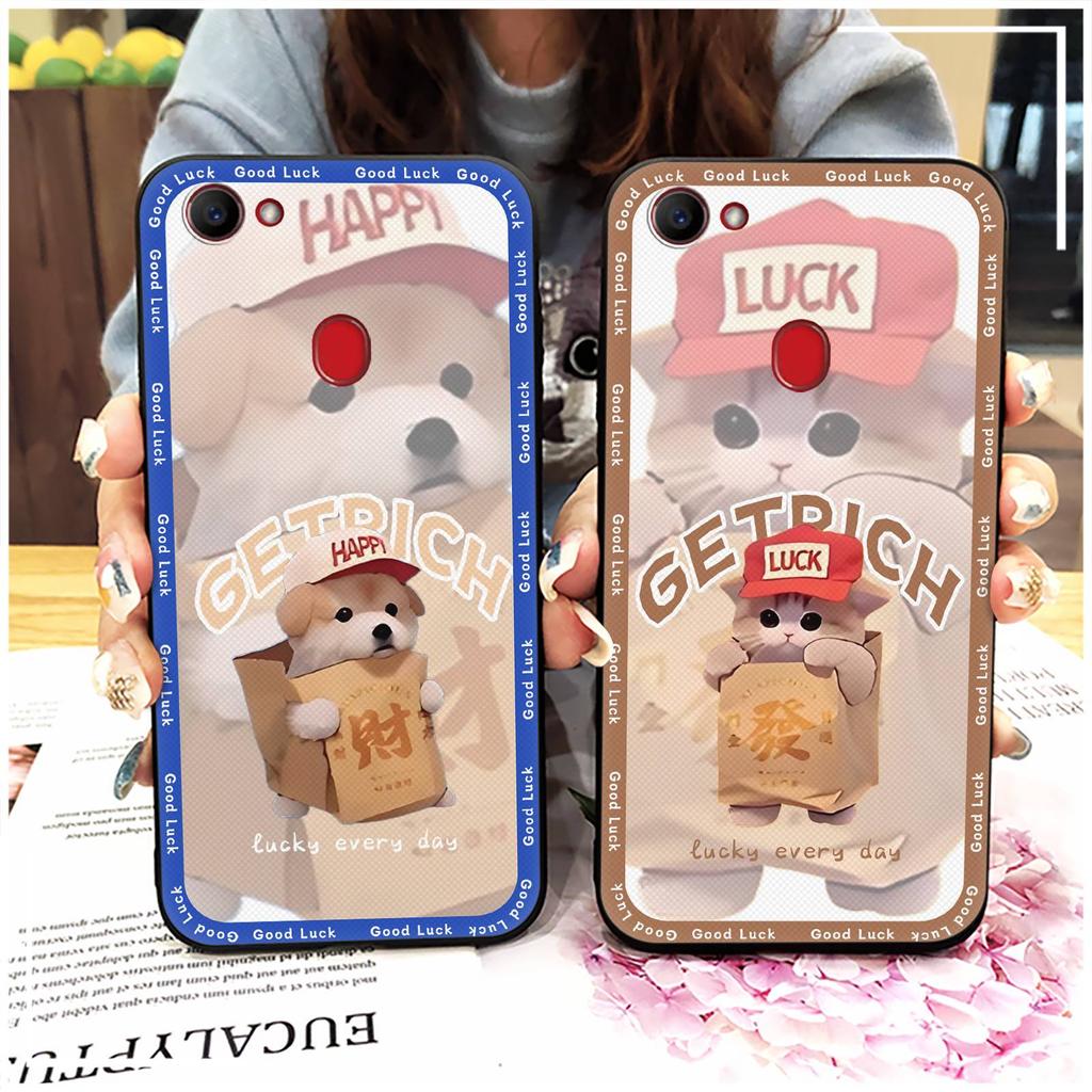 Силиконовый милый чехол для телефона для OPPO F7 Водонепроницаемый Модный дизайн Полная защита Защитный Парный Грязеотталкивающий Пыленепроницаемый ТПУ