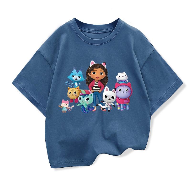 Casual Children's Clothing Fashion Short Sleeve Comfortable Crew Neck Print T-Shirts Girls