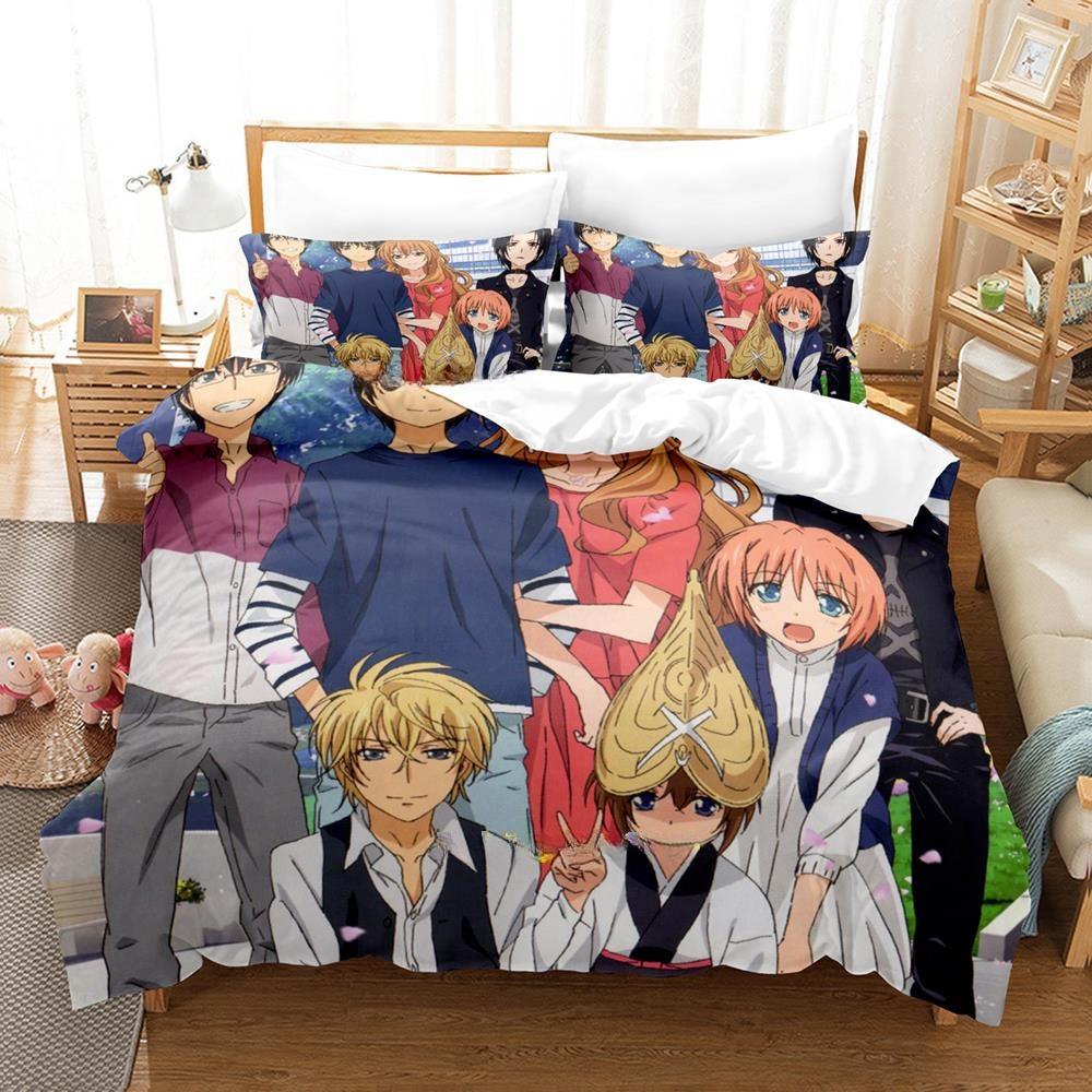 Fashion Anime Bed Sheet Set Golden Time Bedding Set Single Twin Full Queen King Size Bed Set Adult Kid Bedroom Duvet Cover Sets