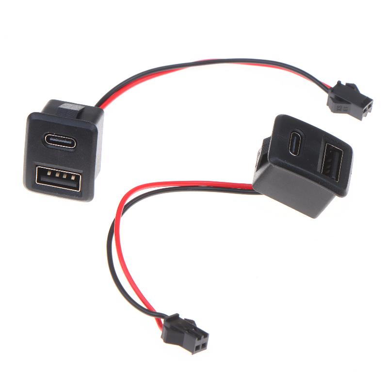1/2/5 шт. Двухслойное USB-гнездо типа C с разъемом-коннектором, USB-разъем для зарядки и питания для электроники