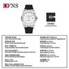 Ofns Men's Simple Quartz Watch Single Dial Single Calendar Waterproof Silicone Strap Wristwatch For Teen Boys Students School