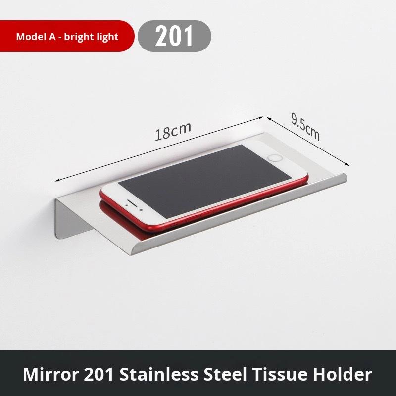 Modern 304 Stainless Steel Mobile Phone Toilet Paper Holder Rack Bathroom Hand Dispenser Roll Paper Box Hotel Engineering