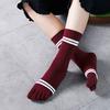 Women Print Multicolor Toe Socks Five Finger Socks Warmer