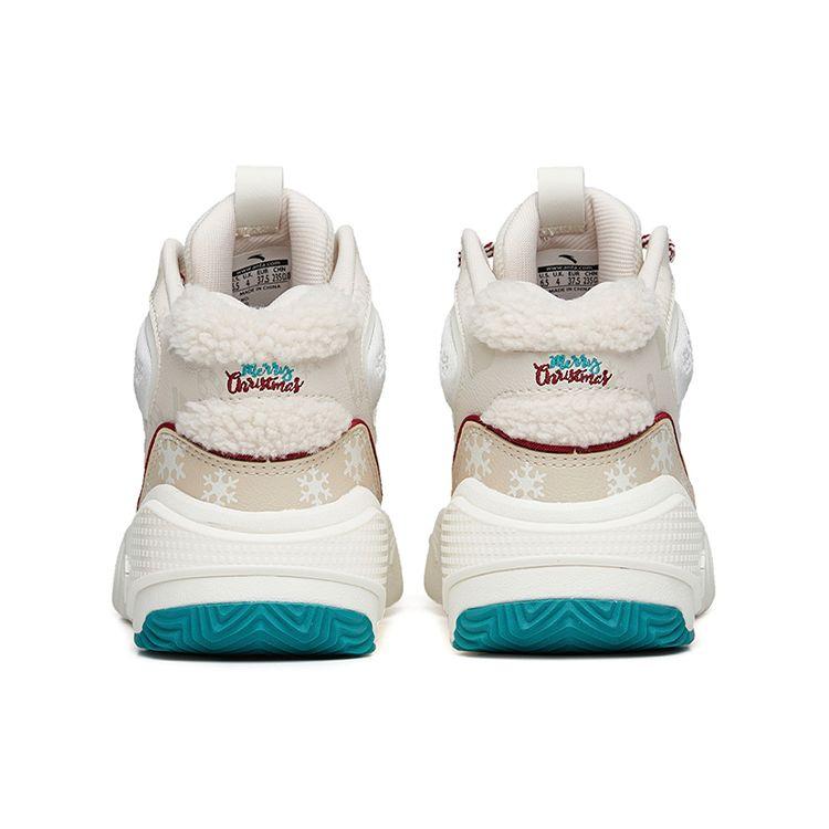 Anta Lifestyle Series Warmth And Anti-Slip High-Top Sneakers Women Sneakers White Gray 122238090R-3