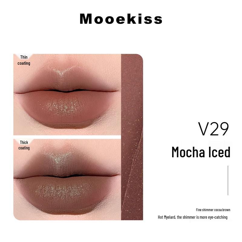 Mooekiss Матовая кремовая помада для губ V07/V12/V04 - Нелипкий бархатный блеск для губ