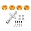 4Pcs 12mm Wheel Hex Drive Hub Adapter Combiner Coupler with Pins Screws RC Car Replacement Parts