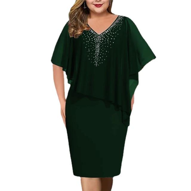 GMXIA Женская мода на лето и весну с принтом и v-образным вырезом, повседневная одношаговая юбка, шифоновые платья с шалью