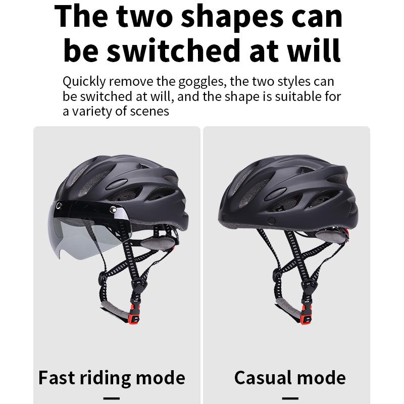 Roselle White PC+EPS Lightweight Adjustable Bicycle Helmet with Removable Sun Visor for Adult Outdoor Bike Riding Protection