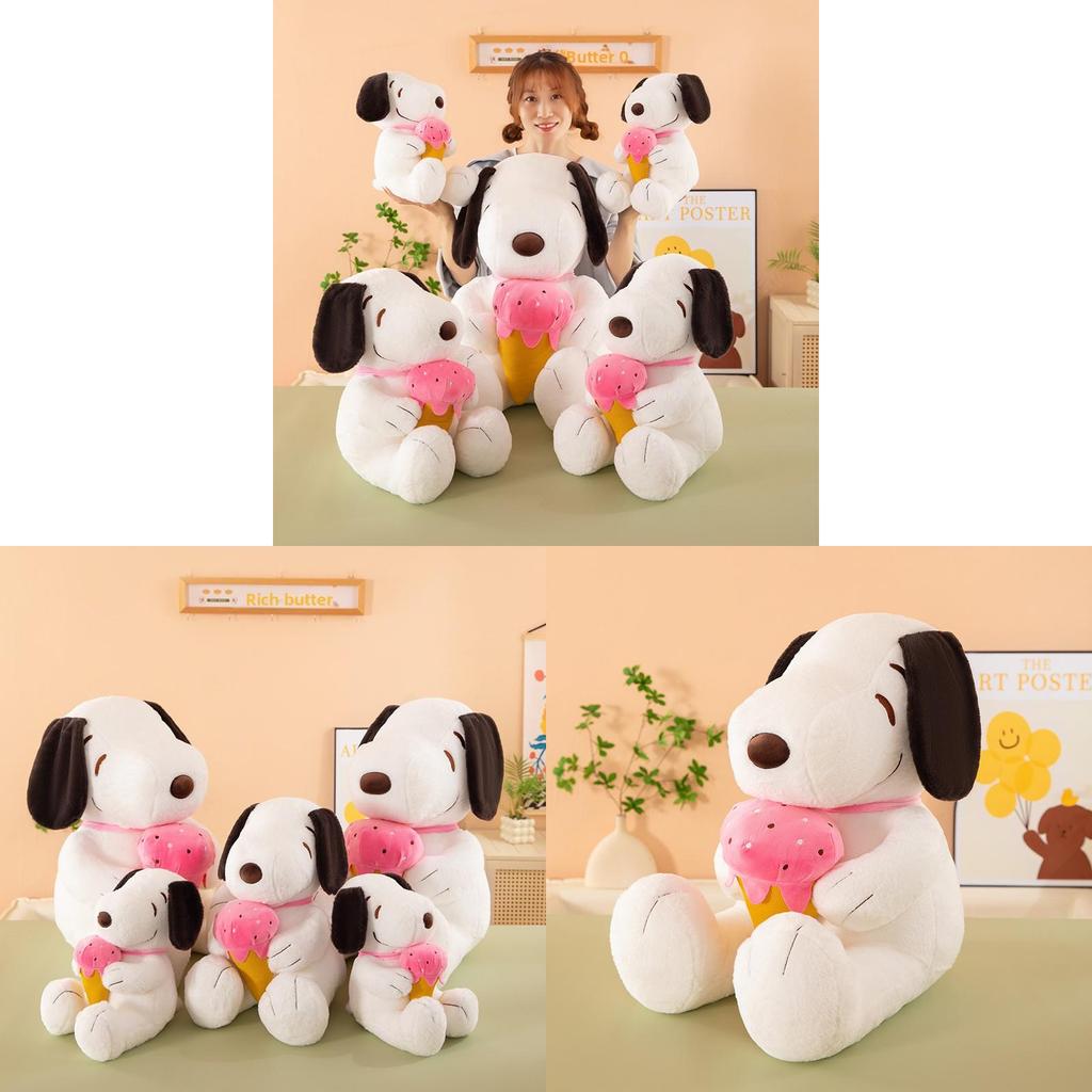 Snoopy Ice Cream Cone Plush Toy Animal Pillow With Pp Cotton Filling For Kids And Adults