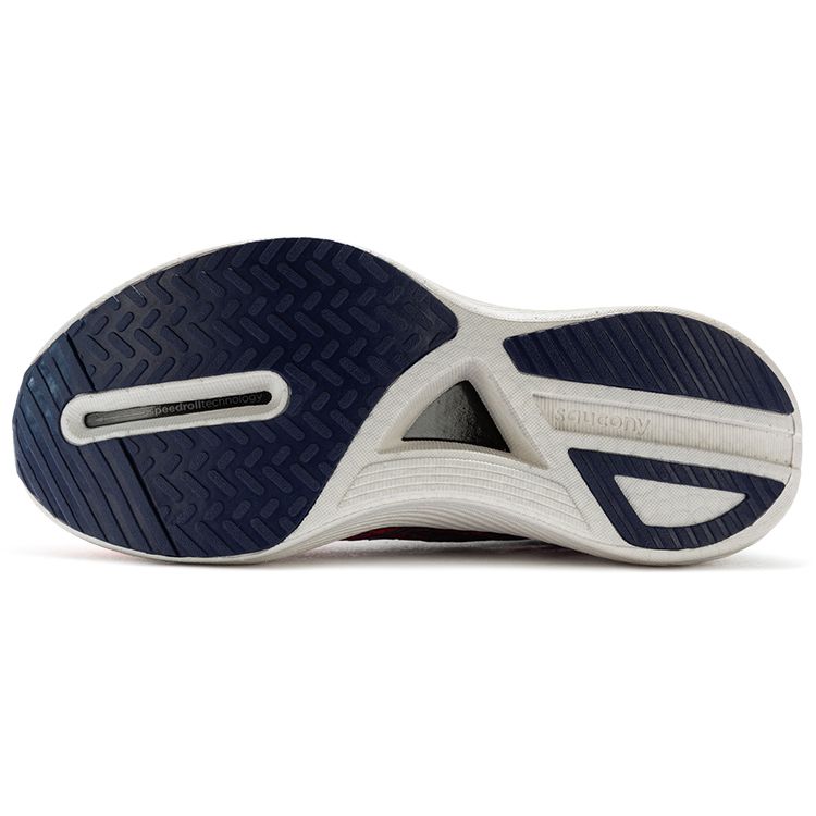 SAUCONY Endorphin Pro 3 Racing Cushioning Slip-Resistant Lightweight Low-Top Running Shoes Women Running Shoes Deep-Blue Orange S10755-65